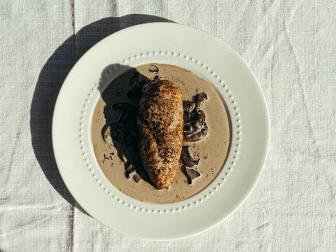 Poitrine de poulet farcie aux champignons et au gruyère 