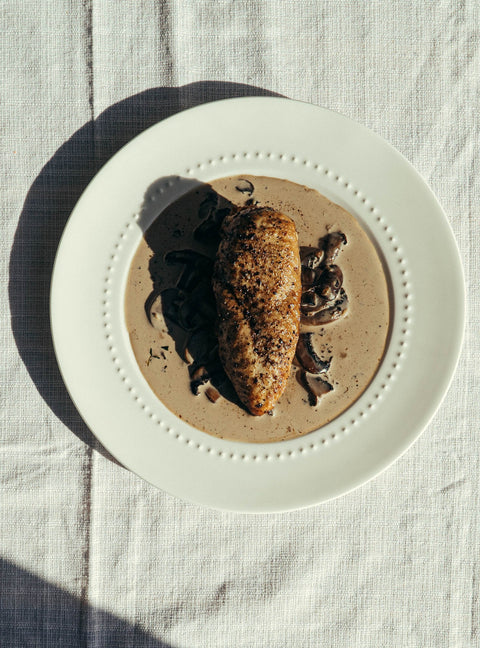 Poitrine de poulet farcie aux champignons et au gruyère 