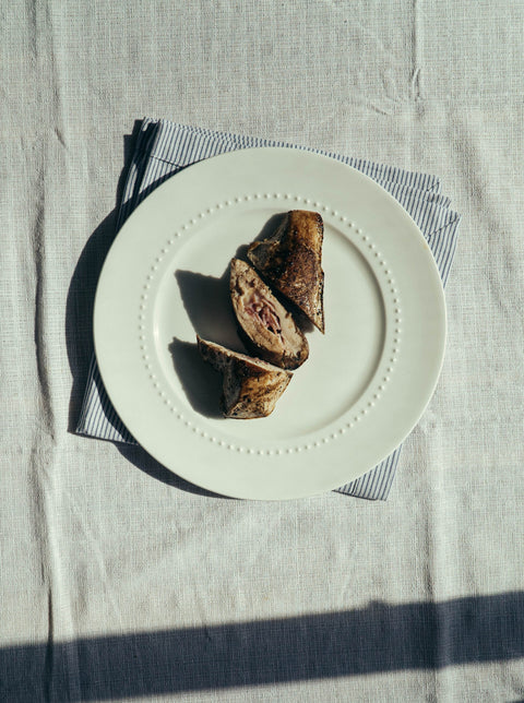 Poitrine de poulet farcie au cheddar fumé et au jambon